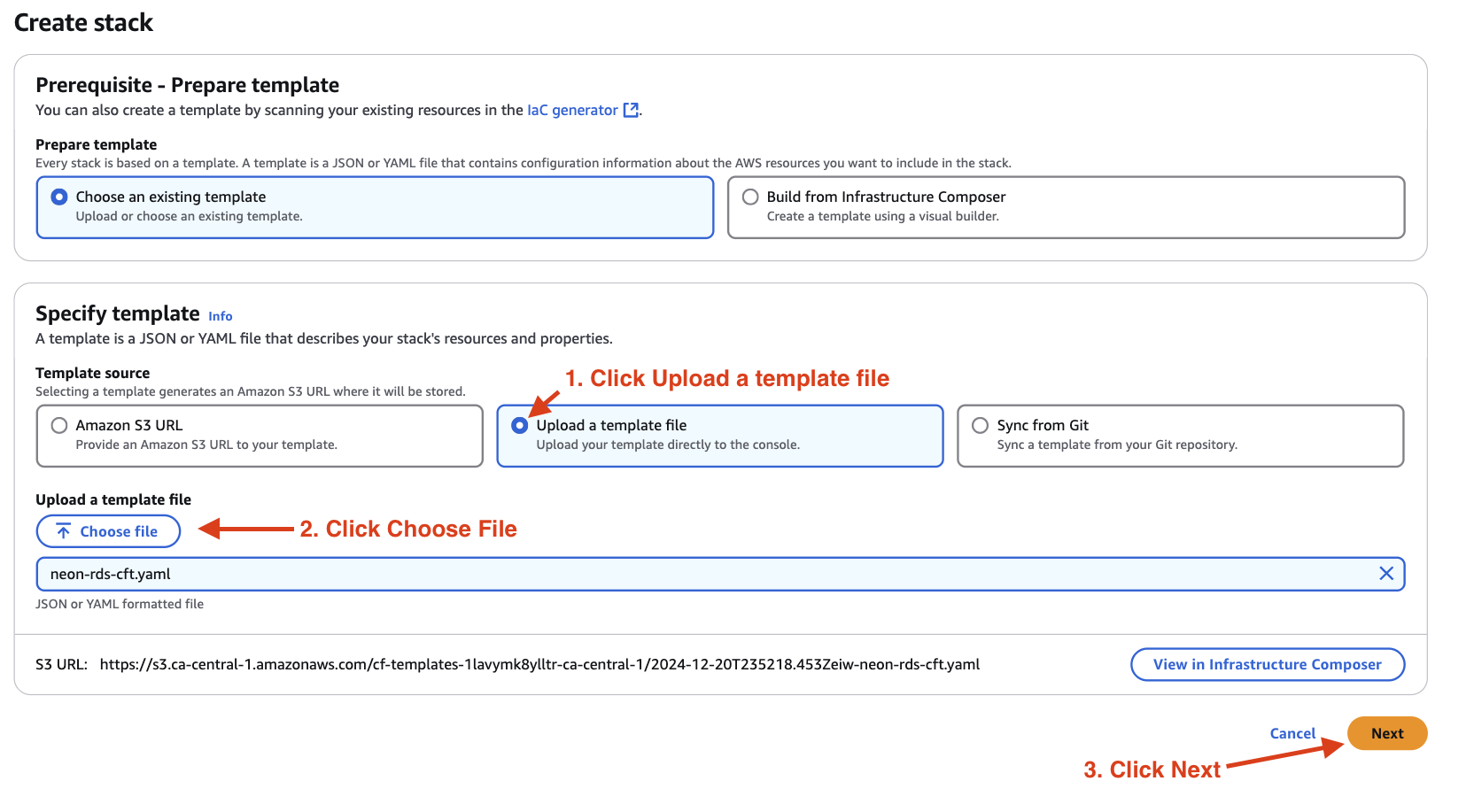 Upload Template